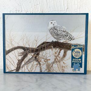 Cobble Hill Fallen Willow Snowy Owl by Robert Bateman 500 Piece Puzzle-Complete